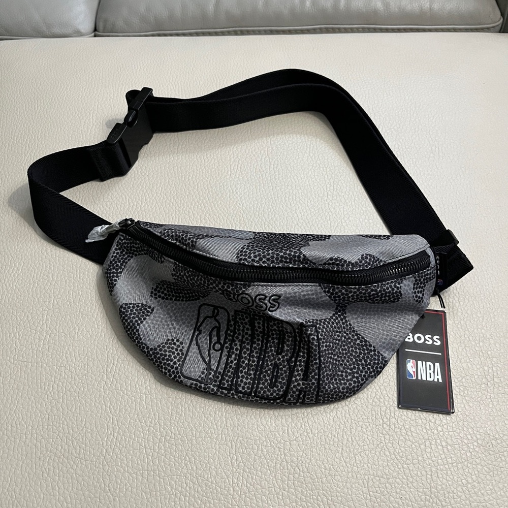 NWT - Hugo Boss x NBA Camo Embossed Double Logo Belt Bag